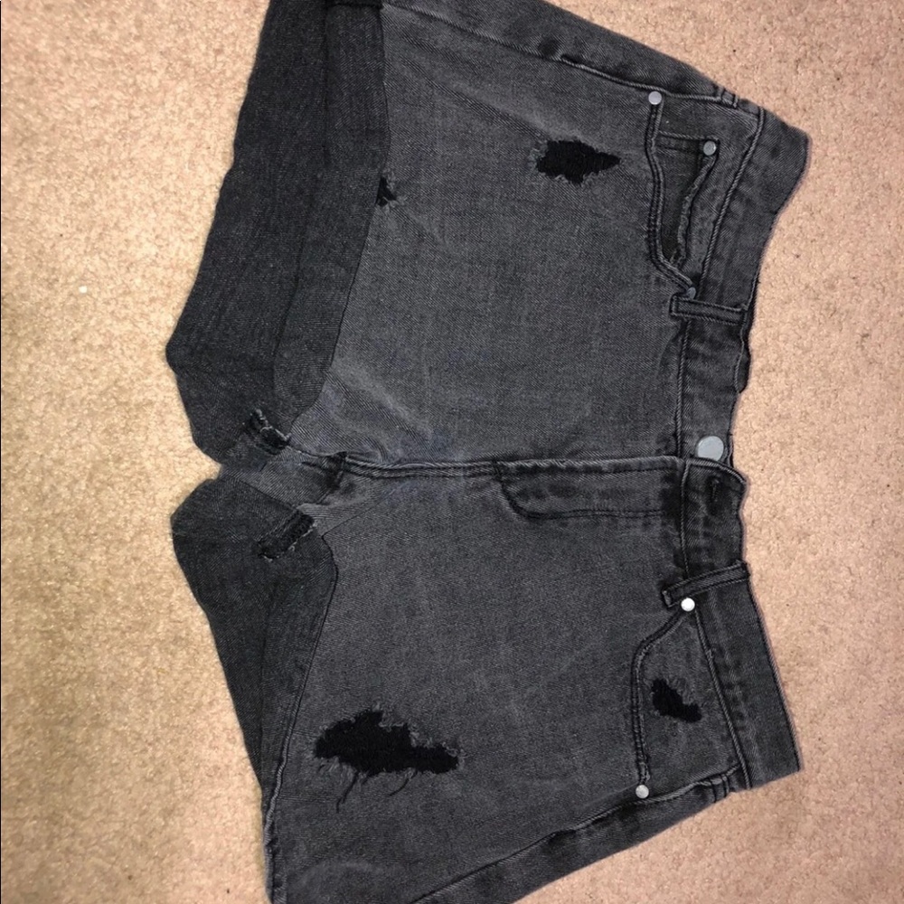 Black Jean shorts